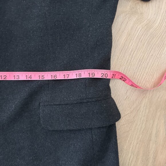 Unisex Wool Cashmere Blend Blazer Style Coat sz 40R - Marled Black - Picture 9 of 13